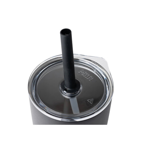 Image of a lid with a black straw